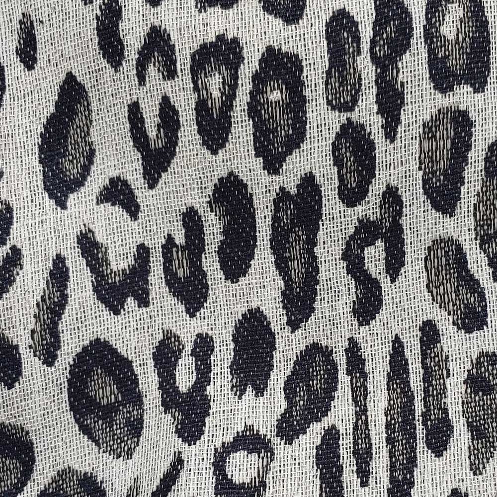 Linen Blend Leopard Jacquard Fabric (6014 6015 6016)