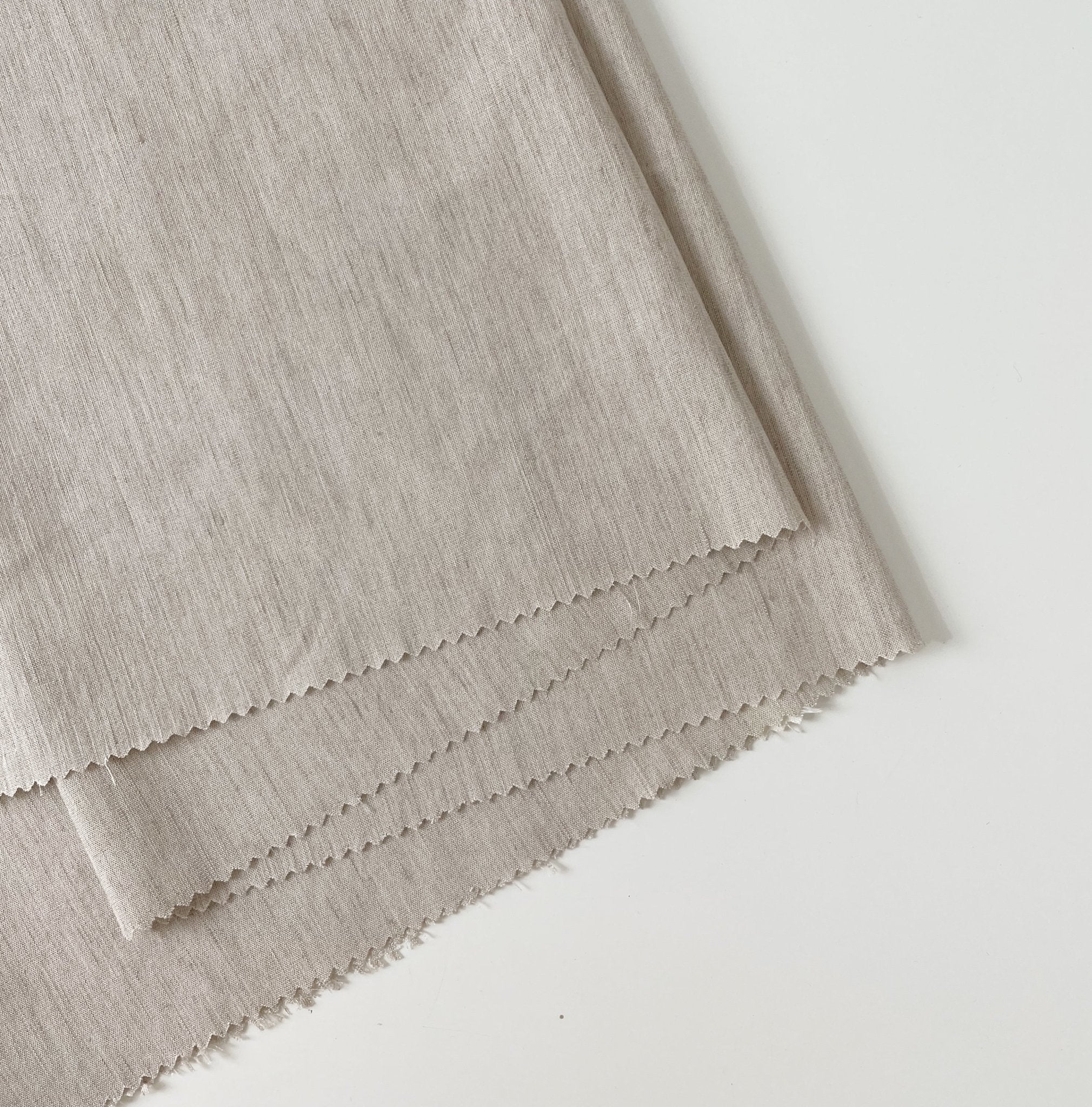 Linen Rayon Strech Melange Fabric 6638 6812 6811 6843 - The Linen Lab - BROWN 6843