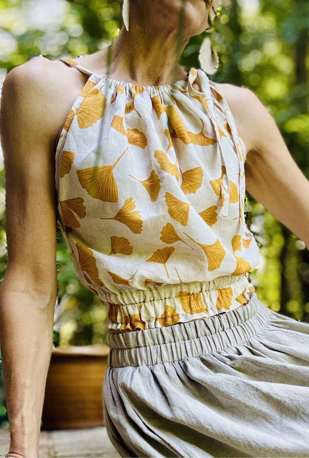 The Melon Crop Top - Scrap Buster Pattern from The Linen Lab
