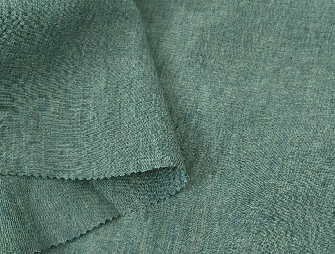 100% Linen Crispy Fabric 21s Vintage Chambray New Colorways for 2024 - The Linen Lab - Khaki