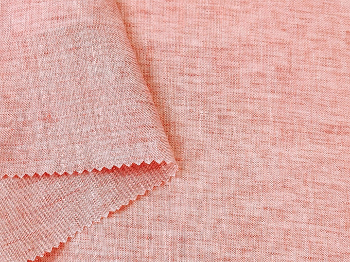 100% Linen Fabric 21s Vintage Chambray New Colorways for 2024 - The Linen Lab - Pink