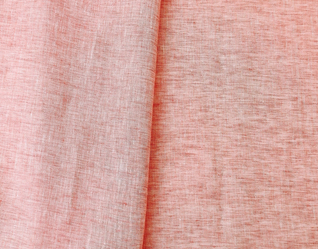 100% Linen Fabric 21s Vintage Chambray New Colorways for 2024 - The Linen Lab - Pink