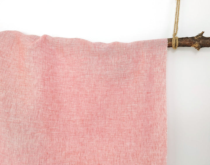 100% Linen Fabric 21s Vintage Chambray New Colorways for 2024 - The Linen Lab - Pink