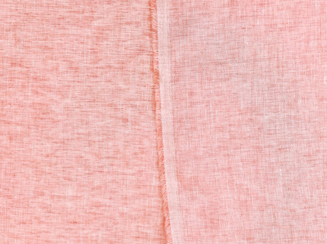 100% Linen Fabric 21s Vintage Chambray New Colorways for 2024 - The Linen Lab - Pink