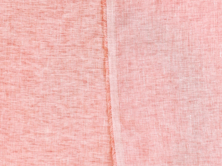 100% Linen Fabric 21s Vintage Chambray New Colorways for 2024 - The Linen Lab - Pink