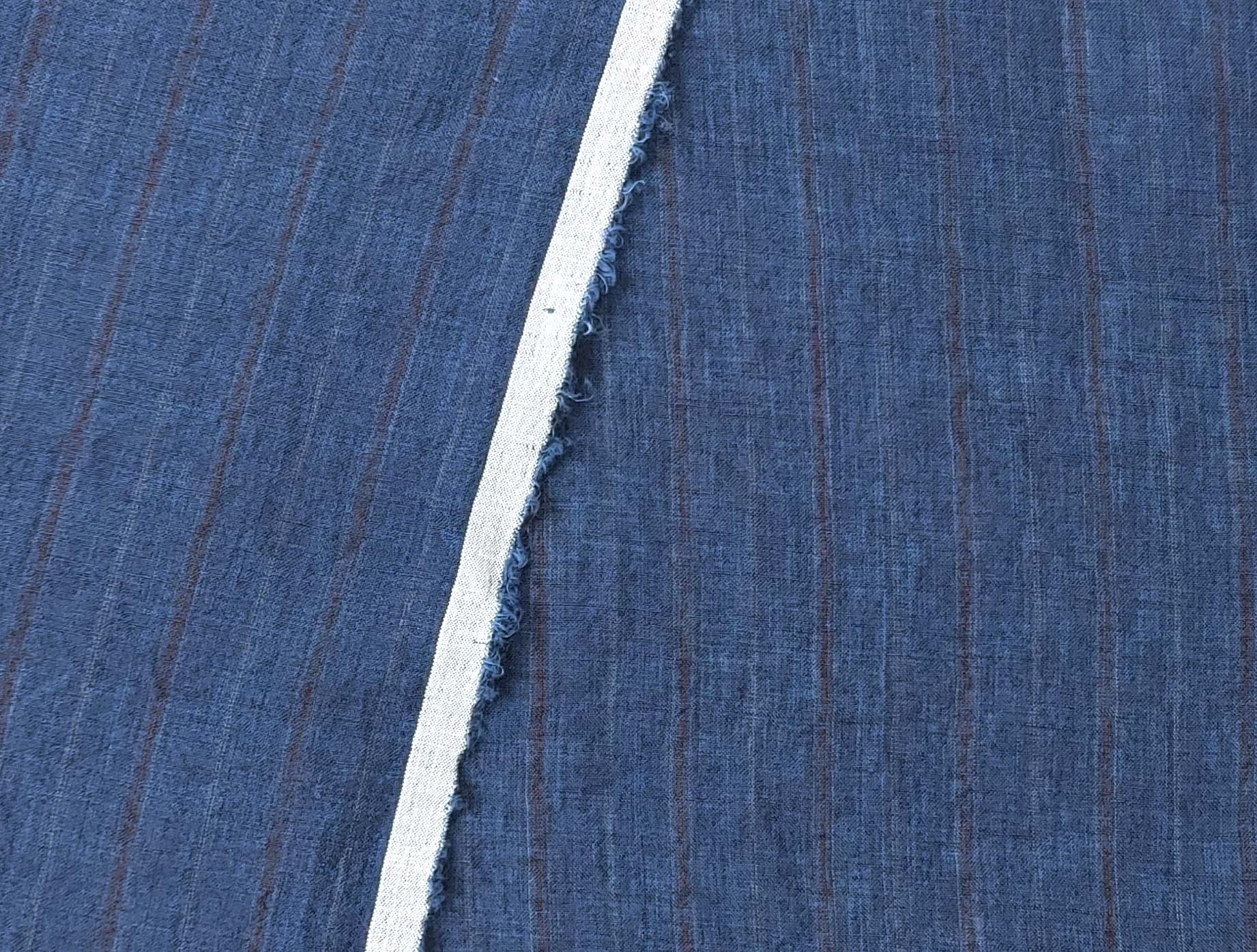 100% Linen Fabric Delave Stripe Lightweight 7500 7501 7751 7723 7724 - The Linen Lab - Green