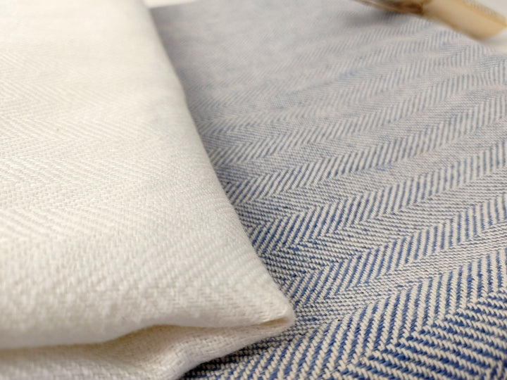 Linen Cotton Herringbone Twill Fabric Heavy Weight 7548 7549