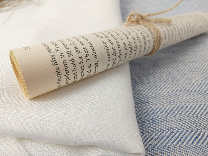 Linen Cotton Herringbone Twill Fabric Heavy Weight 7548 7549