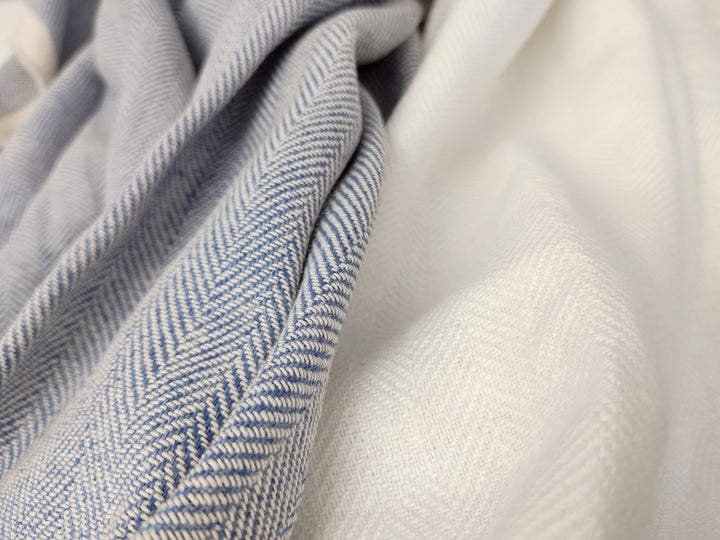 Linen Cotton Herringbone Twill Fabric Heavy Weight 7548 7549