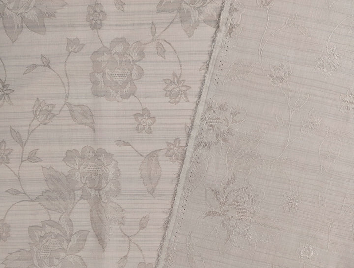 Silky Floral Jacquard Fabric - Tencel Rayon Cotton, Light & Soft 3505 2807 2088