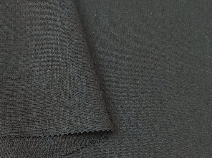 Black Double Face Fabric - 95% Linen 5% Cotton, Medium to Heavy Weight 898