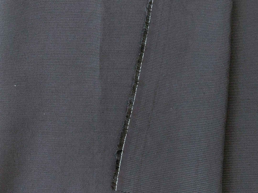 Navy Linen Rayon Nylon Blend Fabric - Medium Weight with Subtle Stripes 7900