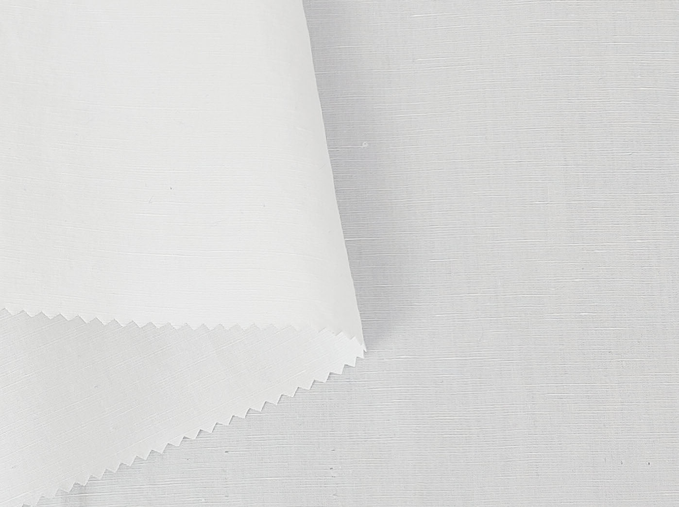 White Linen Tencel Cotton Blend Fabric - Soft Touch, Light-Medium Weight 7002