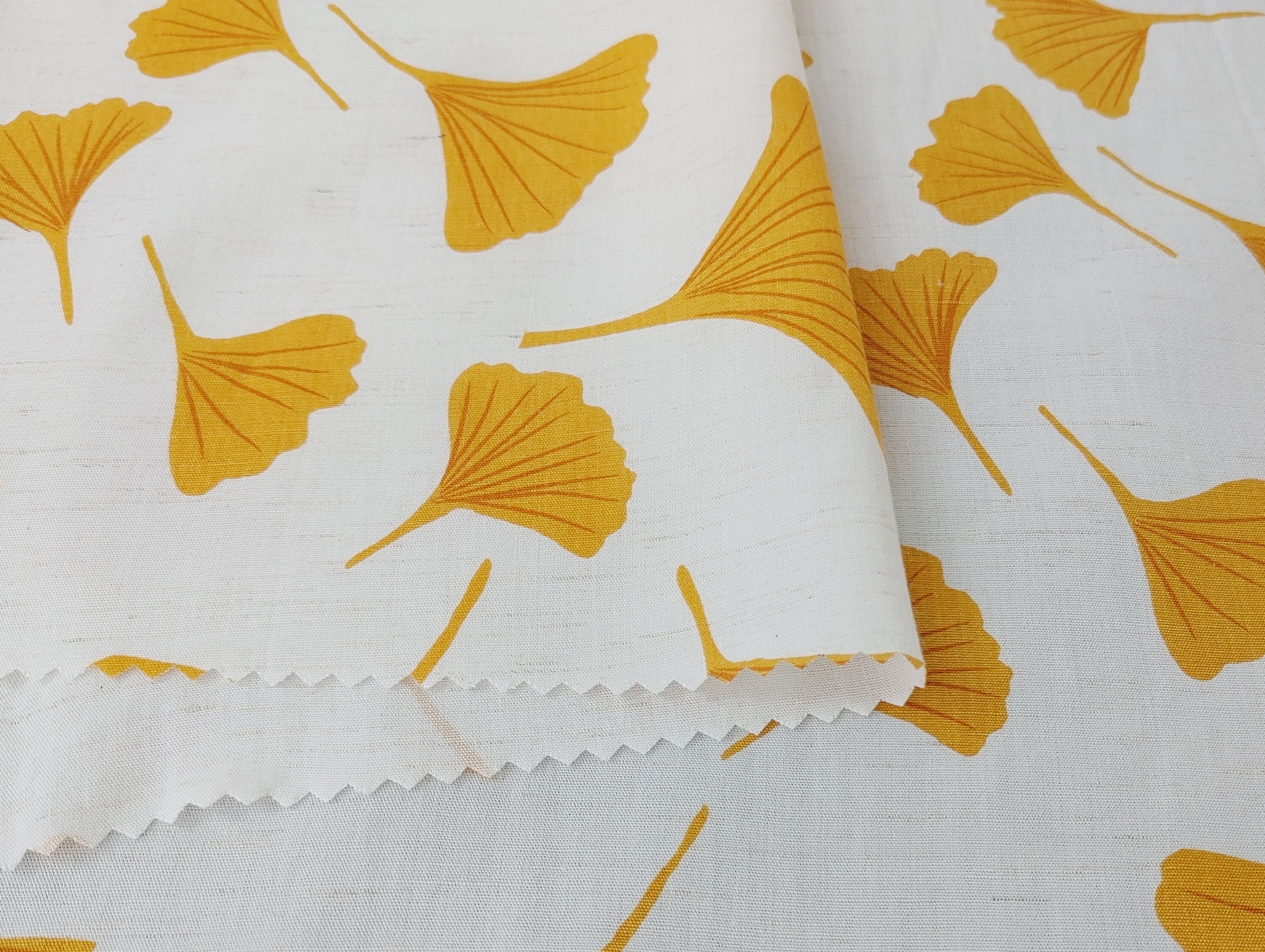 Morning Calm Gingko: Soft Linen Rayon Blend 7911