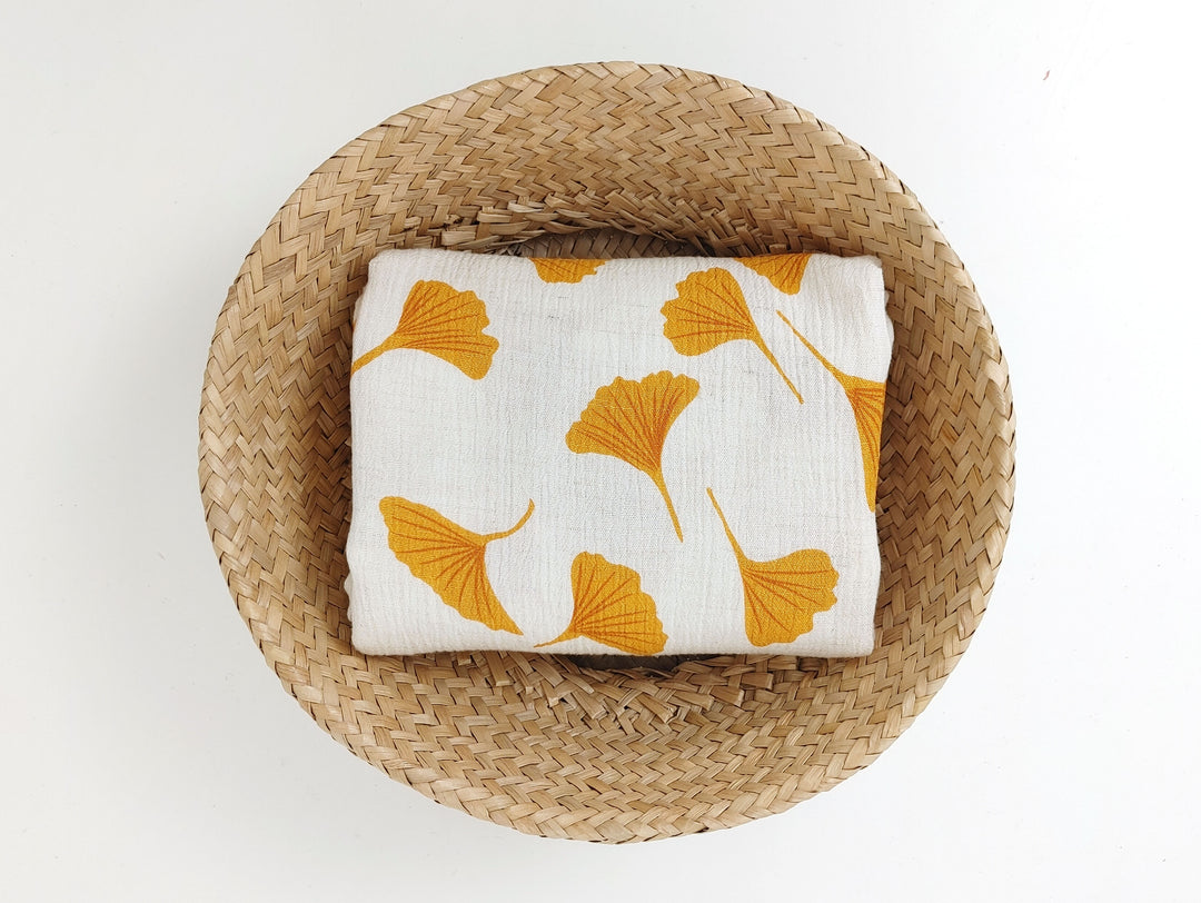 Morning Calm Ginkgo: Linen Rayon Blend with Wrinkle Texture 7910 8192