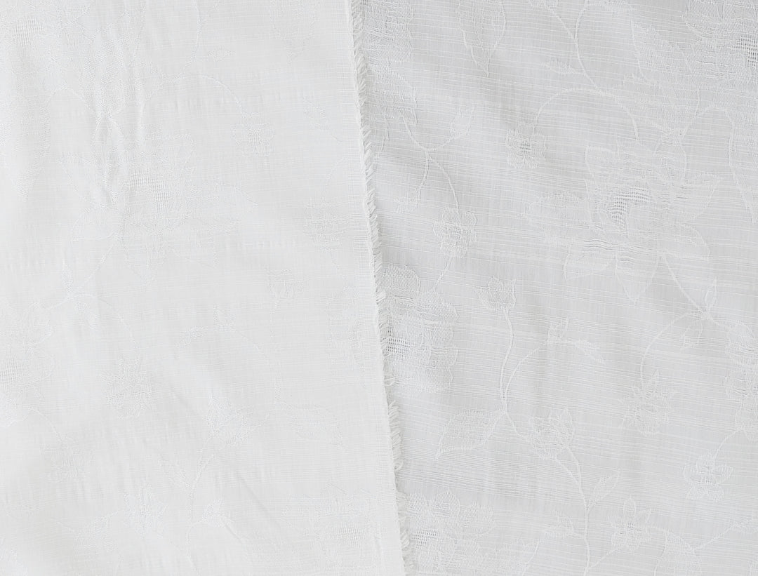 Silky Floral Jacquard Fabric - Tencel Rayon Cotton, Light & Soft 3505 2807 2088