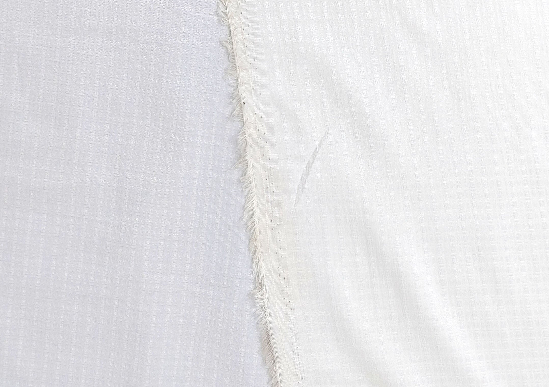 White Polyester Nylon PU Jacquard Fabric - Highly Stretchable 3927