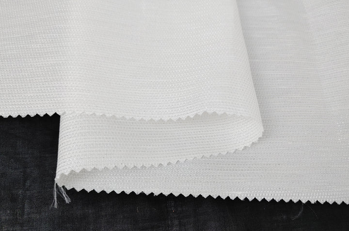 Elegant Linen Rayon Silver Lurex Fabric 2552