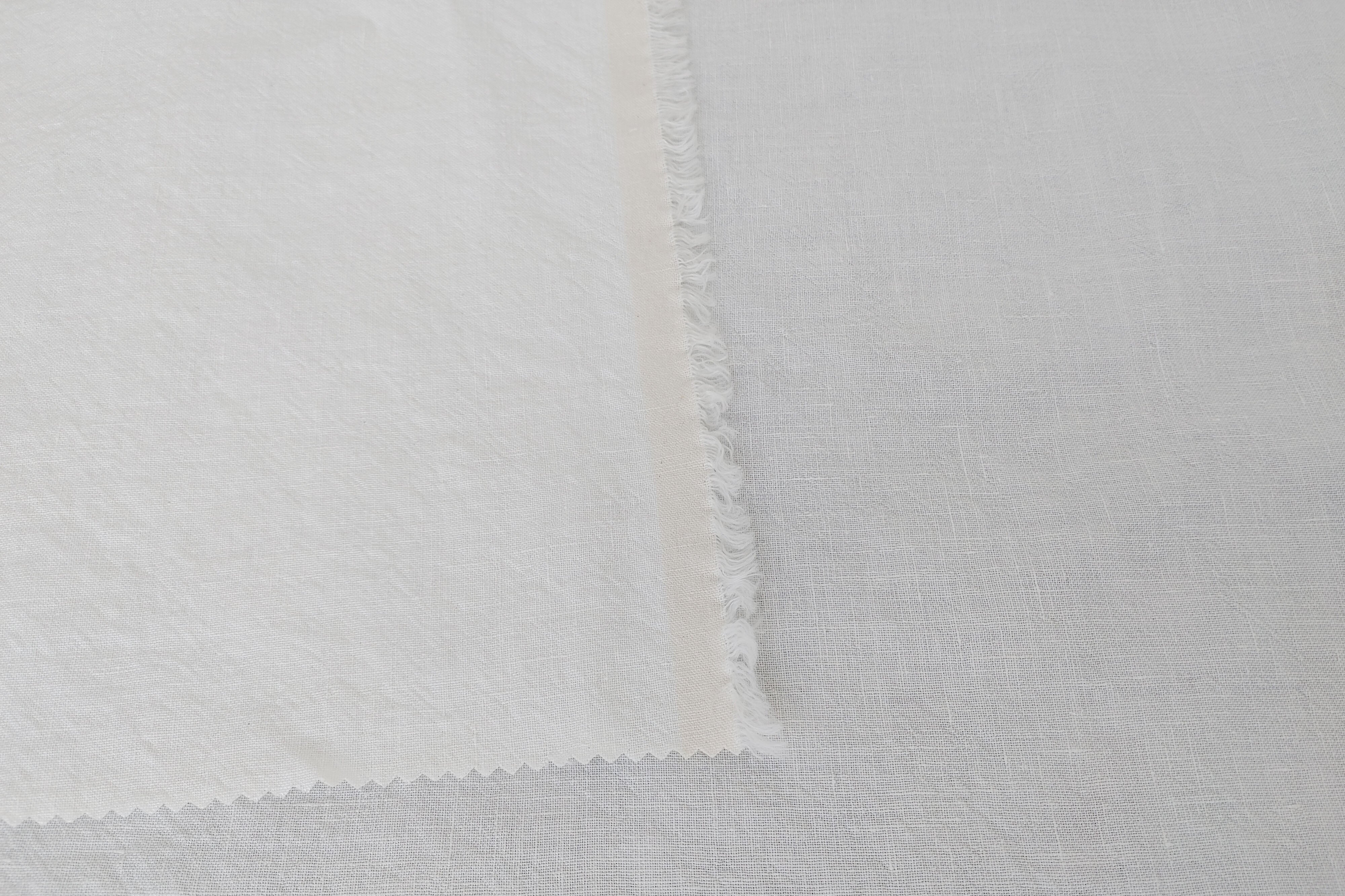 White Linen-Nylon Hi-Twist Fabric: Durable Elegance 7945