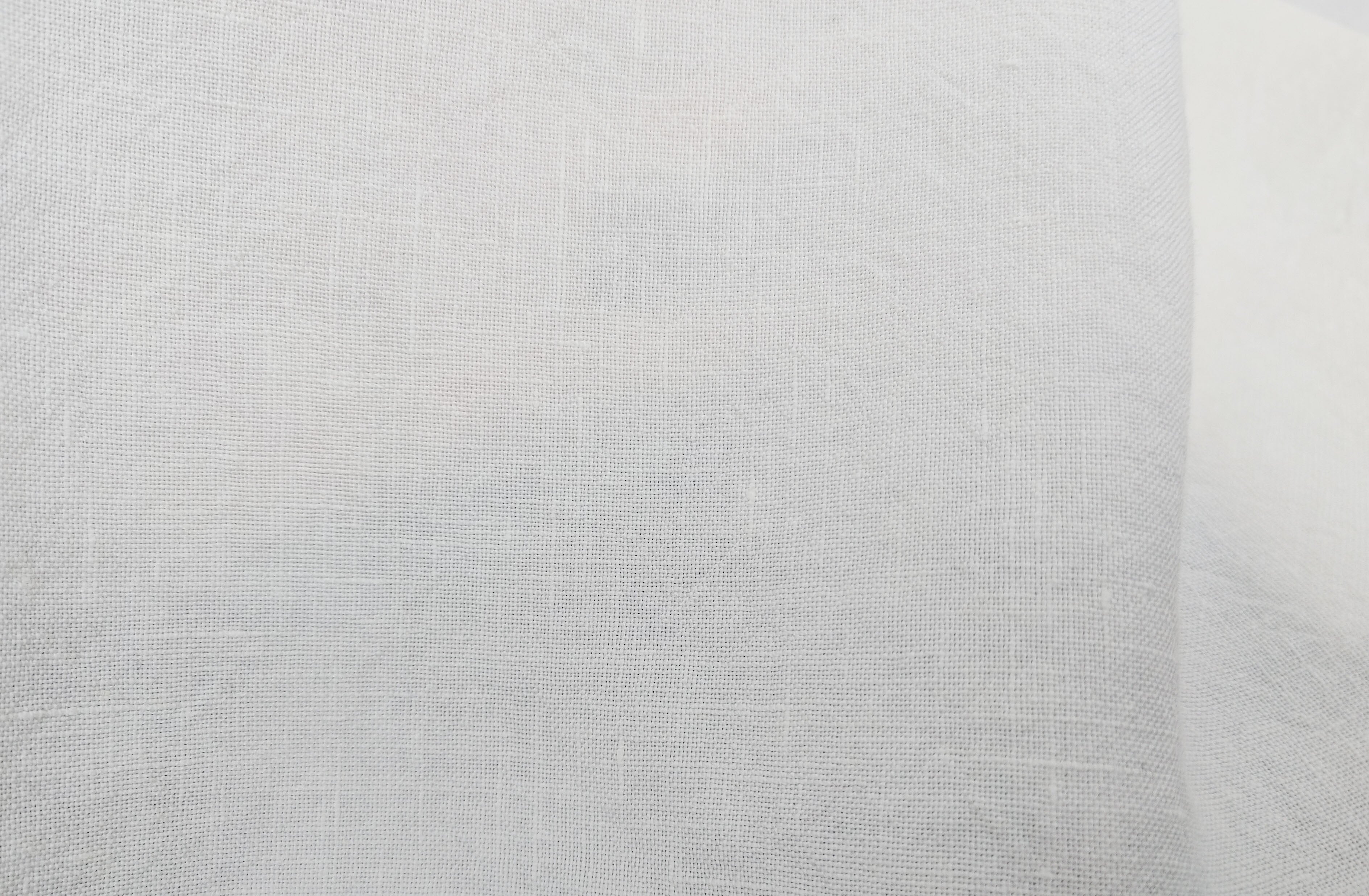 White Linen-Nylon Hi-Twist Fabric: Durable Elegance 7945