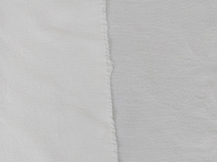 White Linen-Nylon-Rayon Dobby Weave Fabric: Subtle Wrinkle and Stripe Pattern 4280