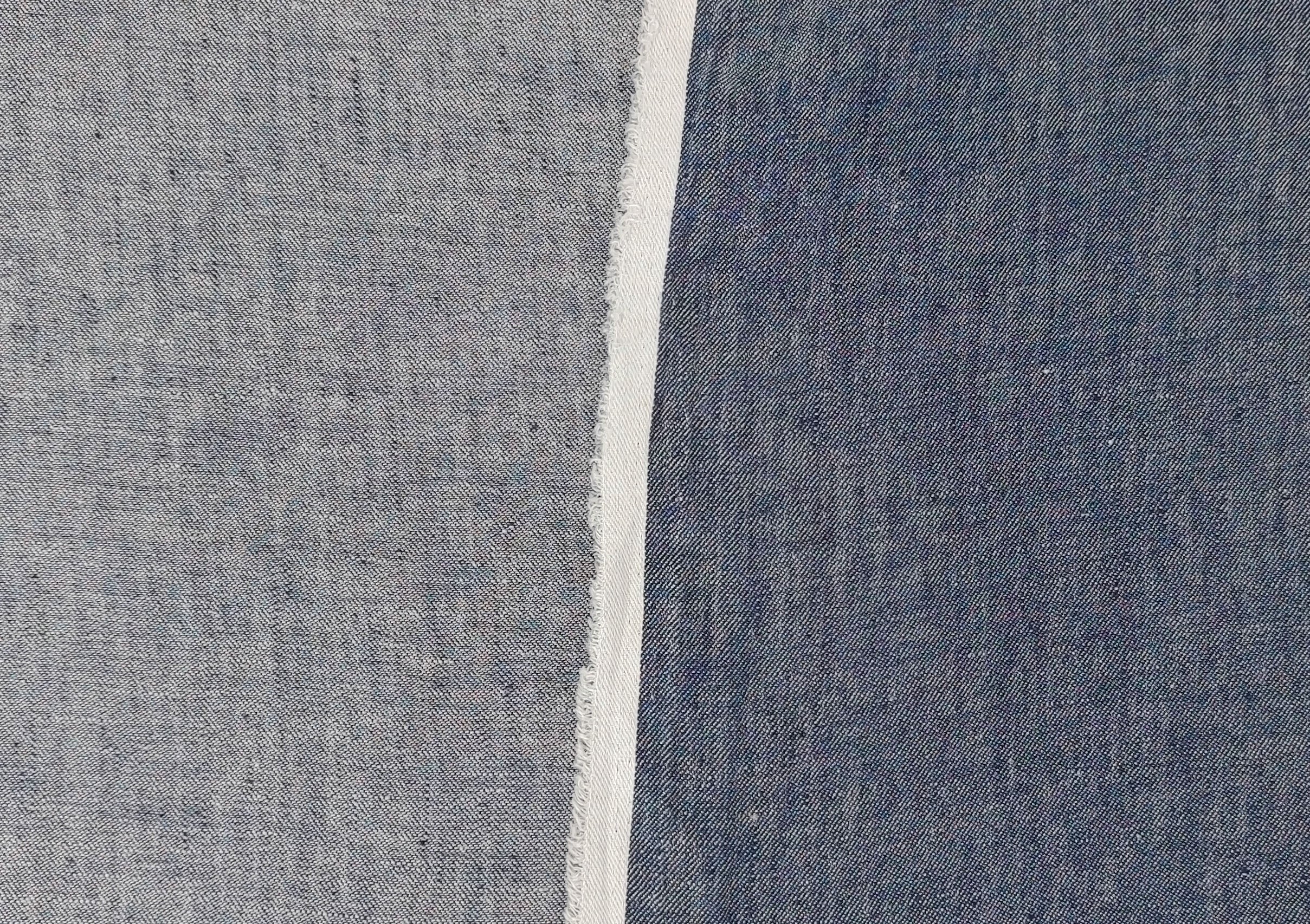 Linen-Nylon Twill Chambray Fabric – Enhanced Handfeel 7862 7266 7267