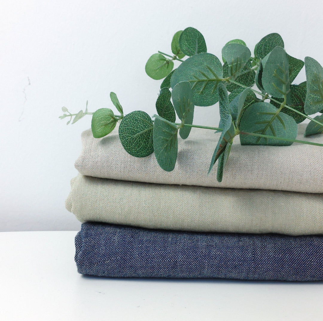 Linen-Nylon Twill Chambray Fabric – Enhanced Handfeel 7862 7266 7267