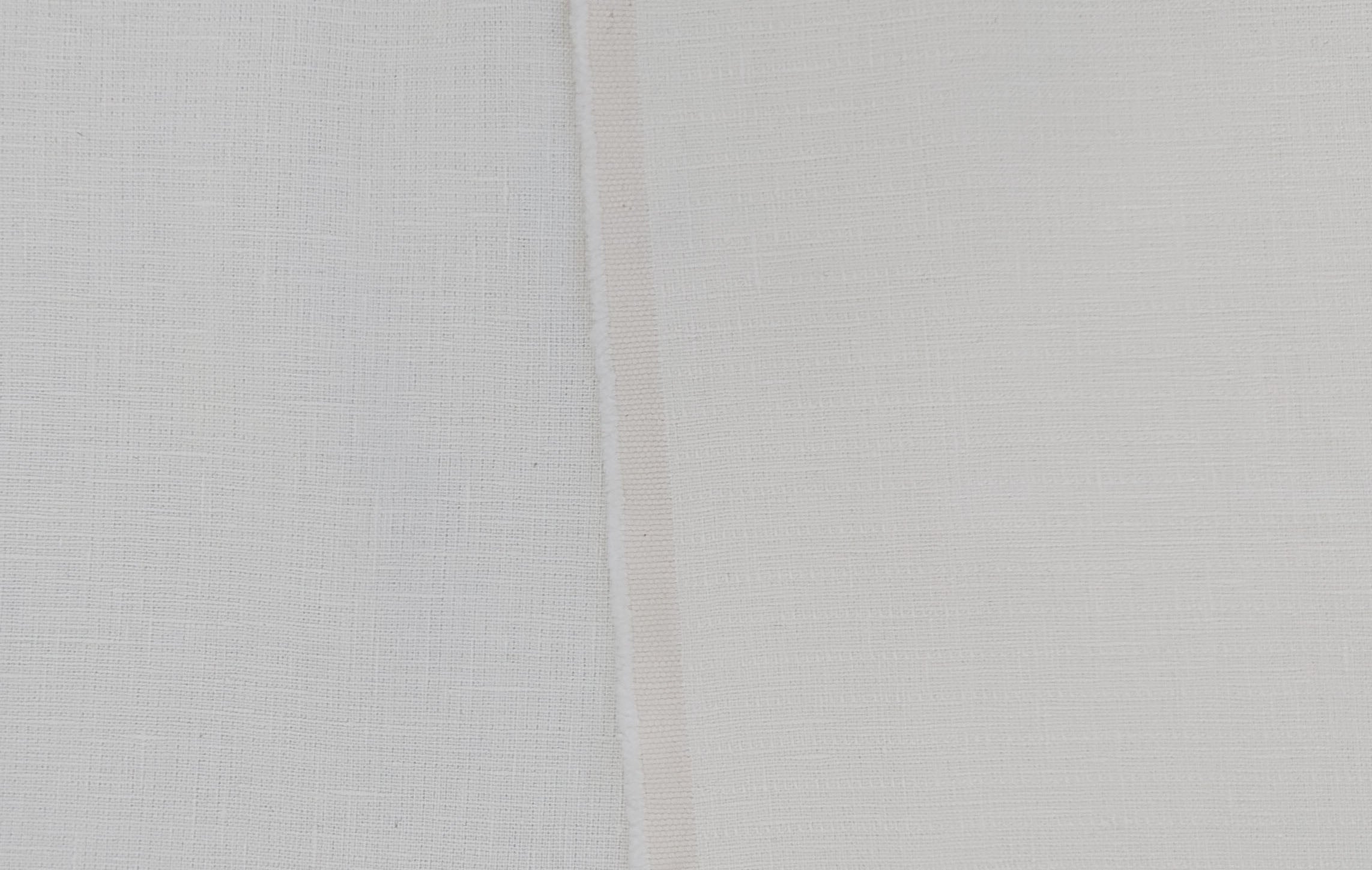 Heavyweight Double Face Linen Fabric - White, Soft Handfeel 4240