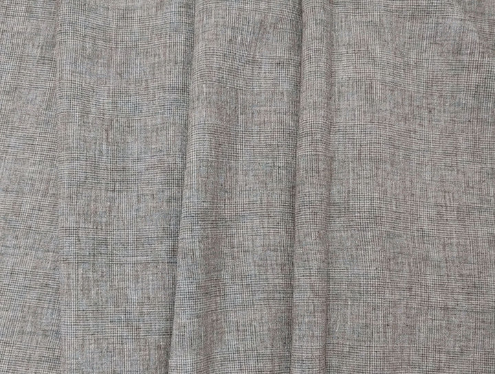 Linen-Polyester Blend Melange Glen Plaid Fabric 7673 7674