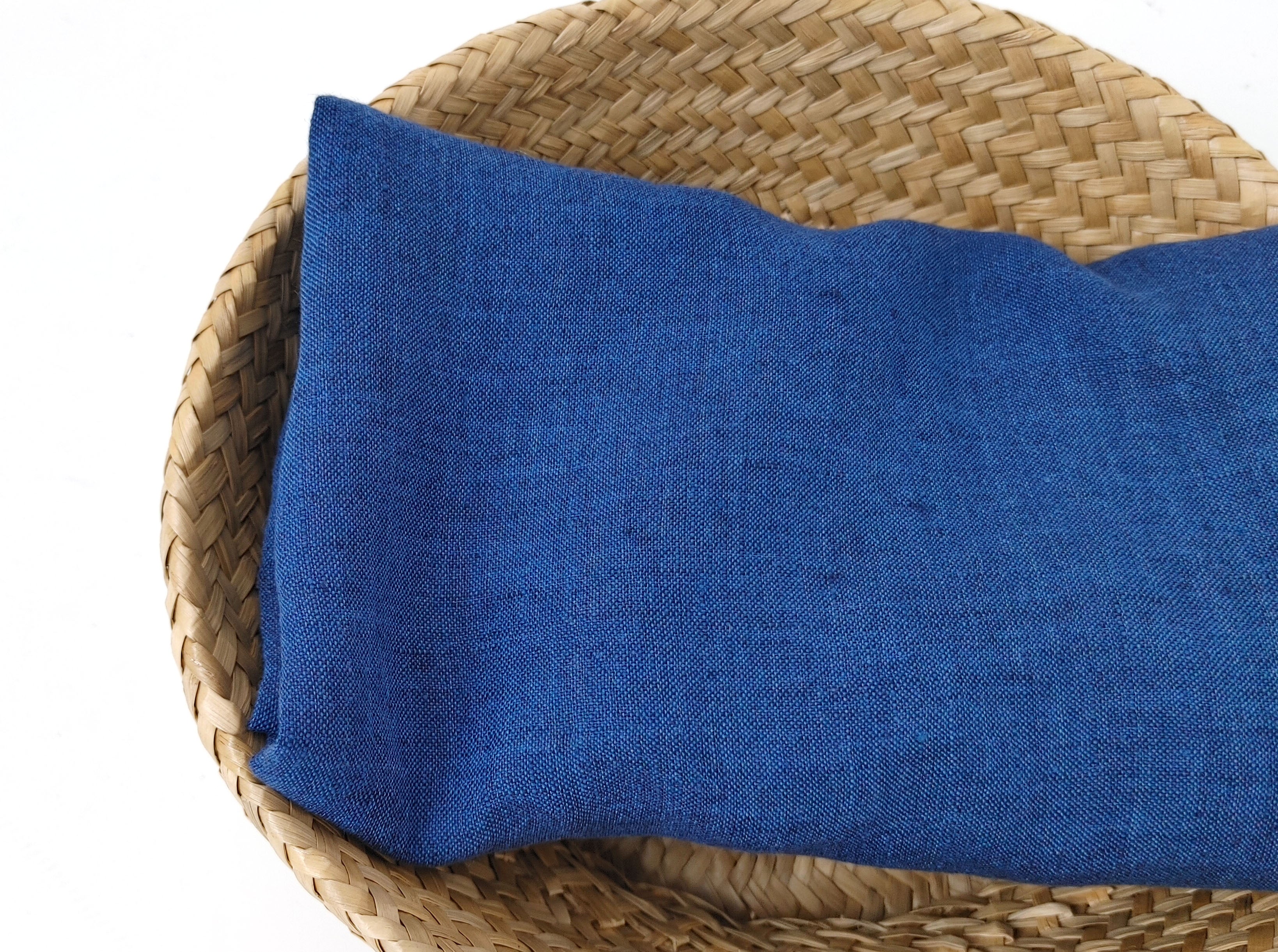 1y precut : Navy Chambray Linen Fabric  – Light Weight, Soft, and Crisp with a Cool Touch