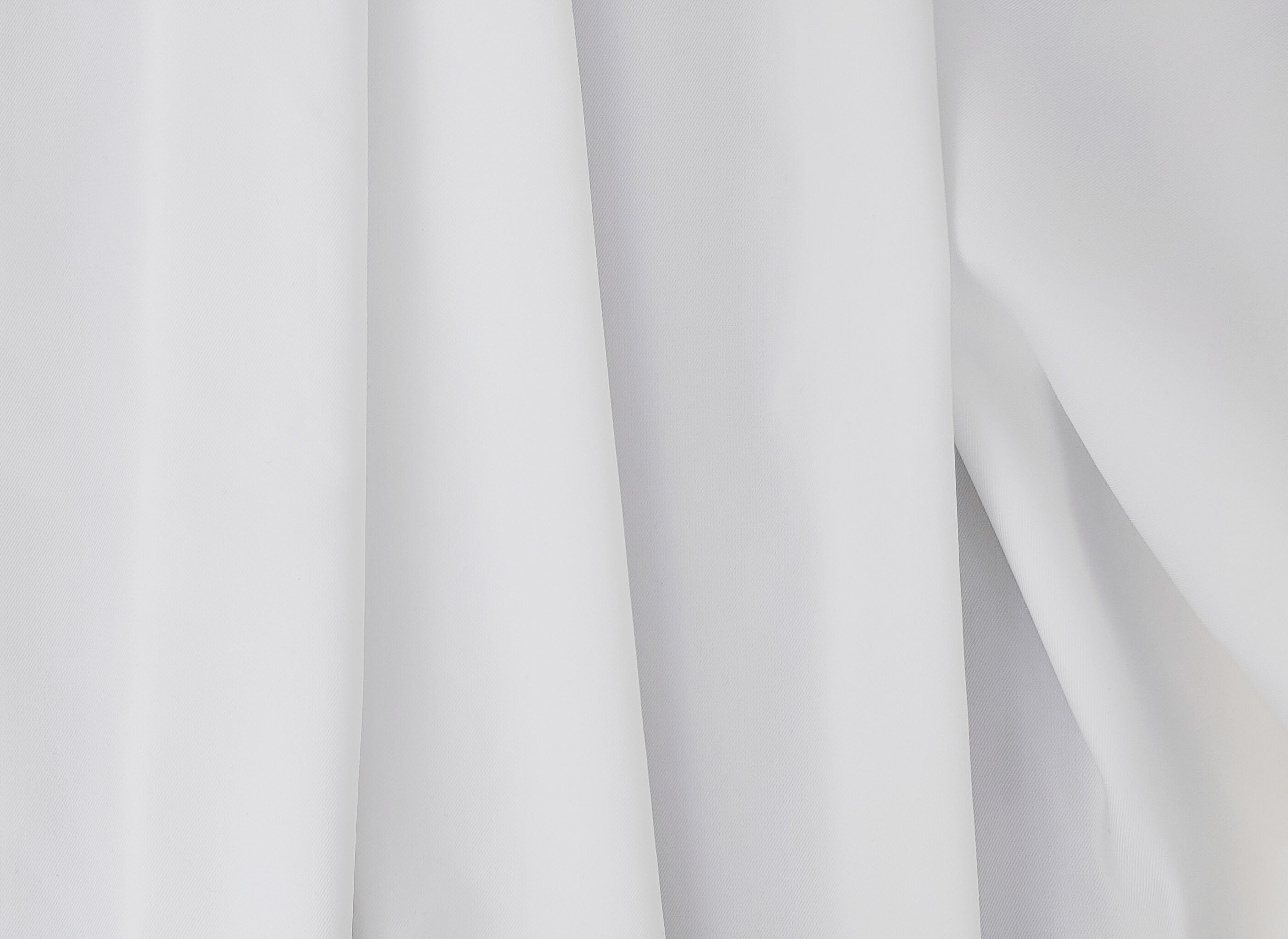 100% Polyester Twill Fabric – White, Subtle Stretch 2245