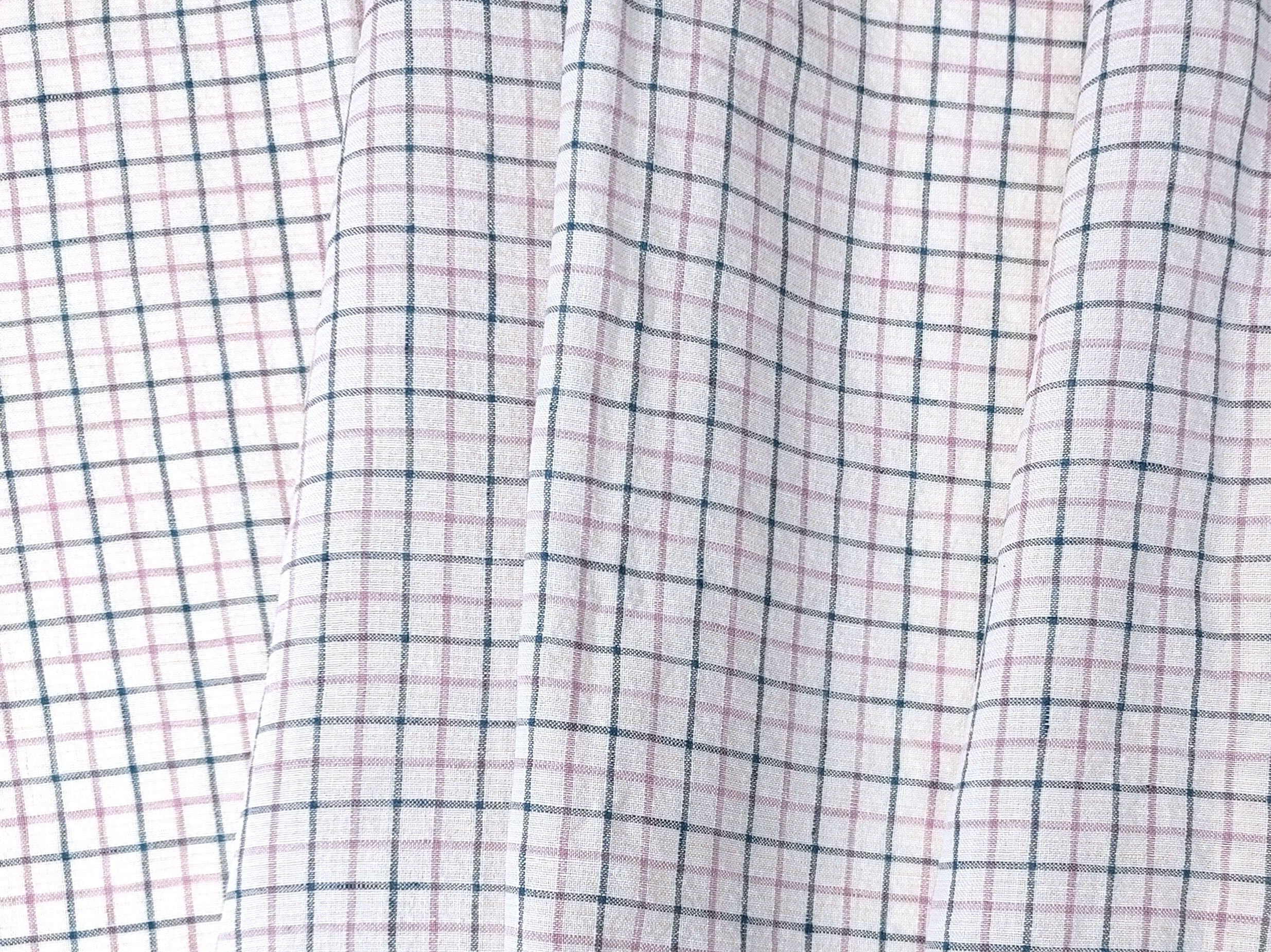 Ramie-Linen Harmony: Pre-Washed Softness in a Checked Design