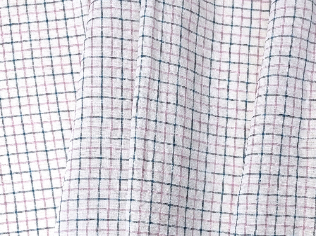 Ramie-Linen Harmony: Pre-Washed Softness in a Checked Design