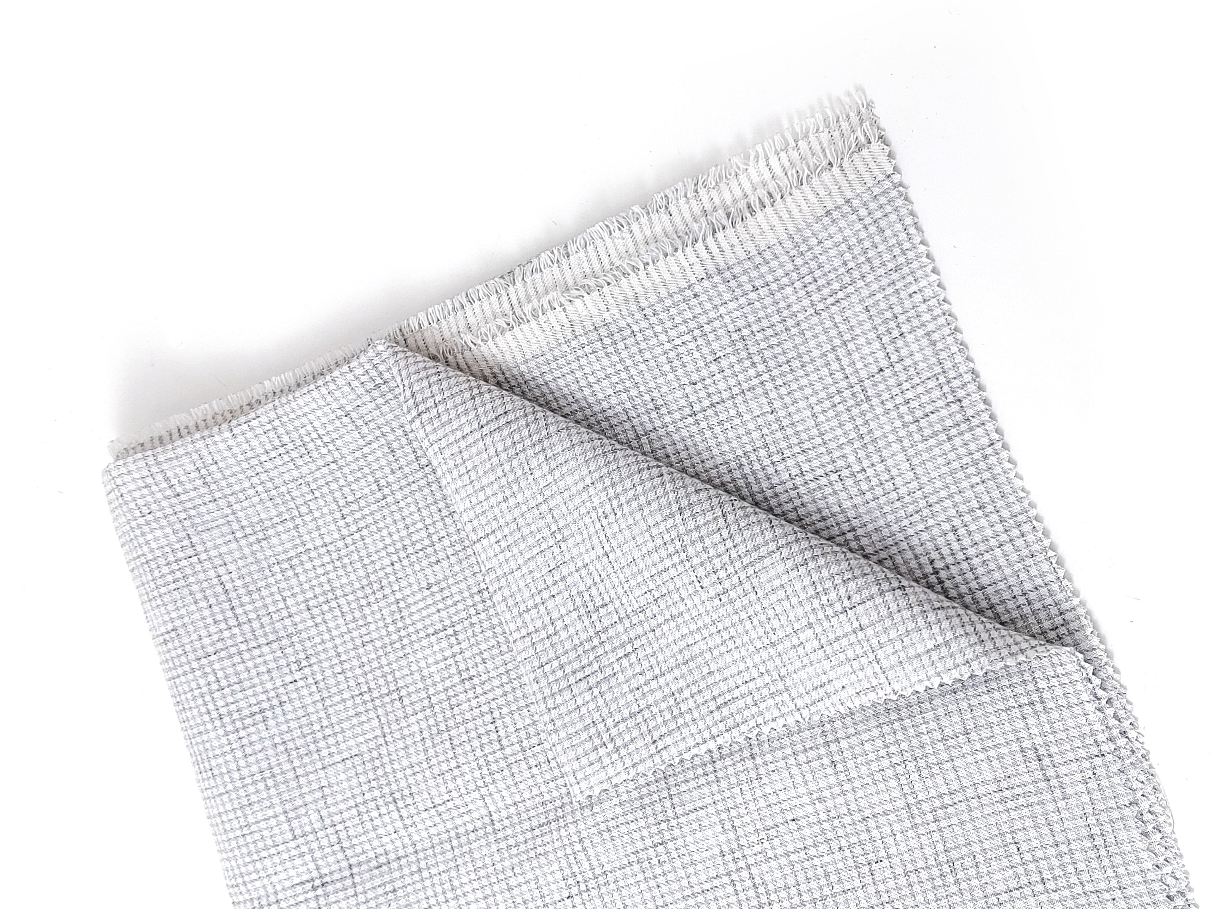 Subtle Gingham Check Linen-Polyester Fabric – Soft Handfeel, Melange Effect 7995 7996