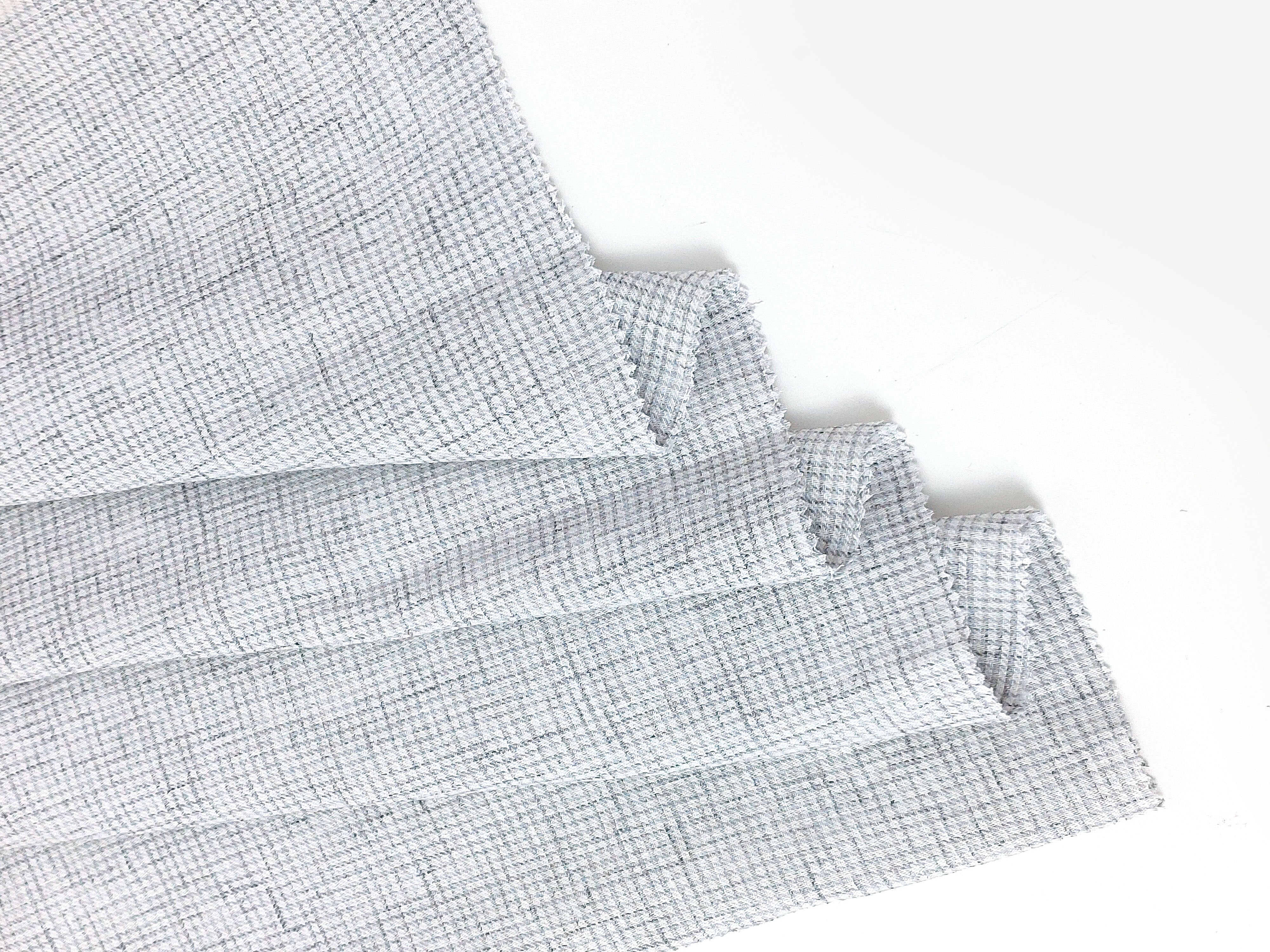 Subtle Gingham Check Linen-Polyester Fabric – Soft Handfeel, Melange Effect 7995 7996