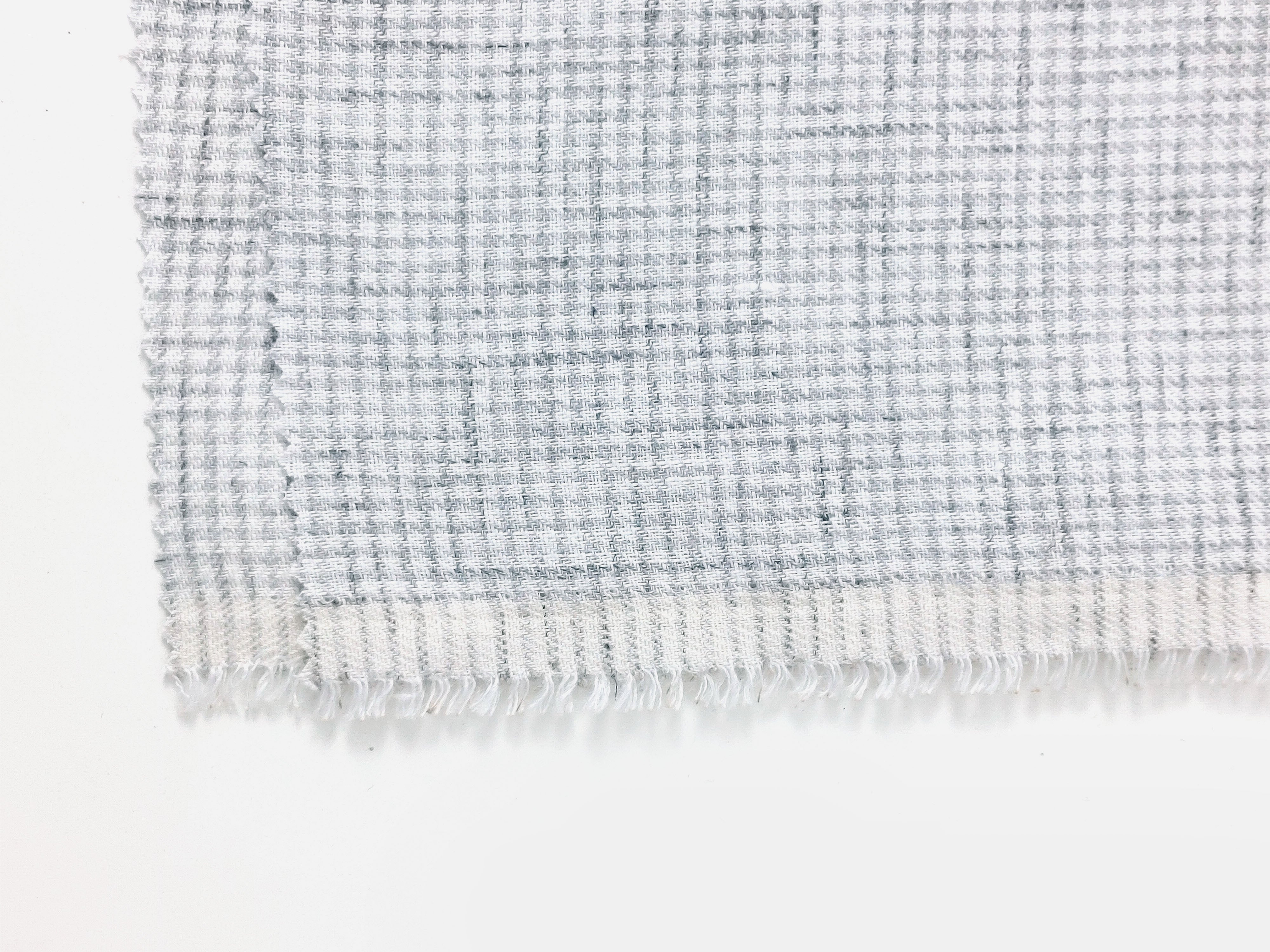 Subtle Gingham Check Linen-Polyester Fabric – Soft Handfeel, Melange Effect 7995 7996