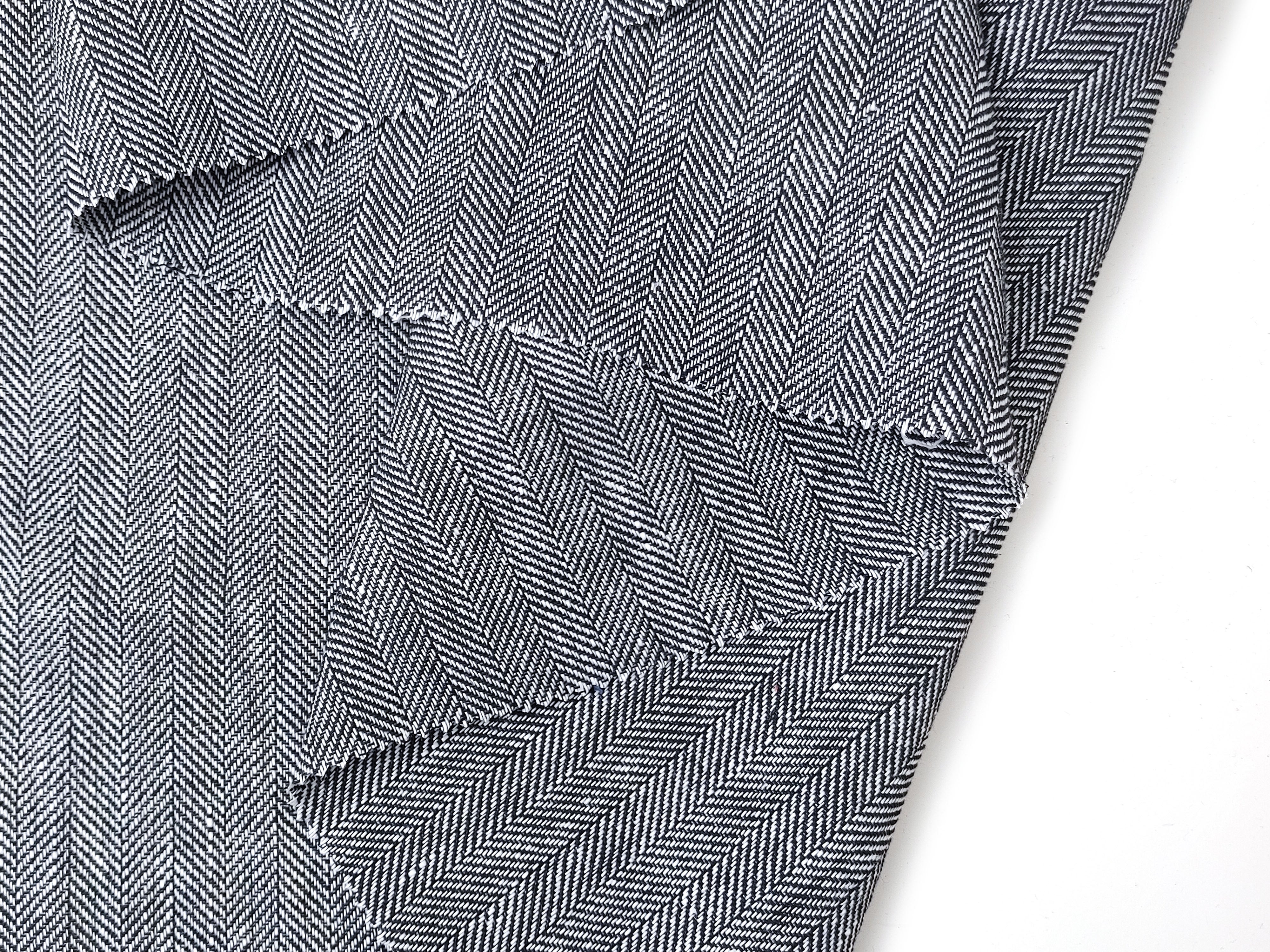 Linen-Cotton Herringbone Twill Chambray Fabric – Medium to Heavy Weight 8053 8054 8055