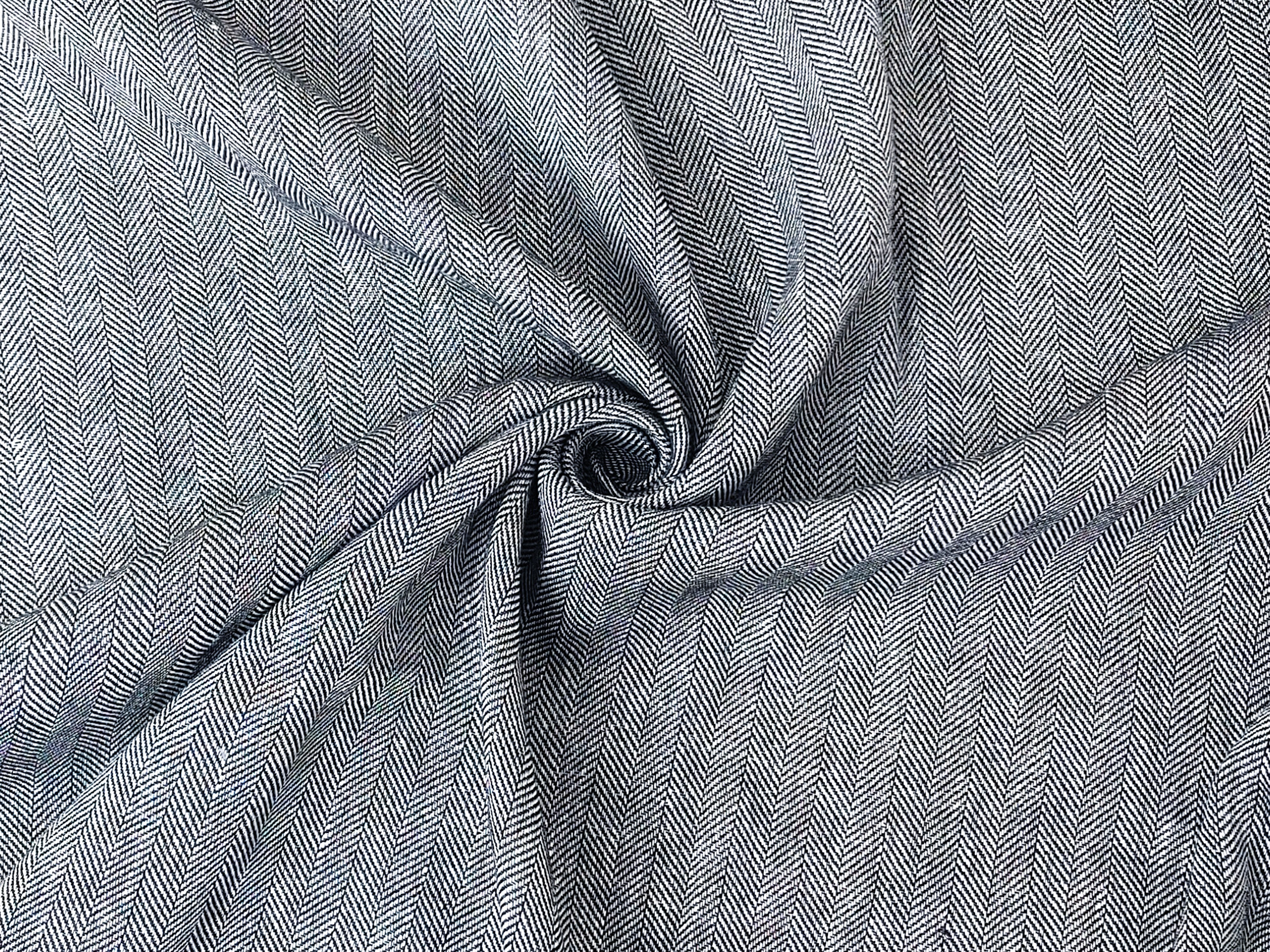 Linen-Cotton Herringbone Twill Chambray Fabric – Medium to Heavy Weight 8053 8054 8055