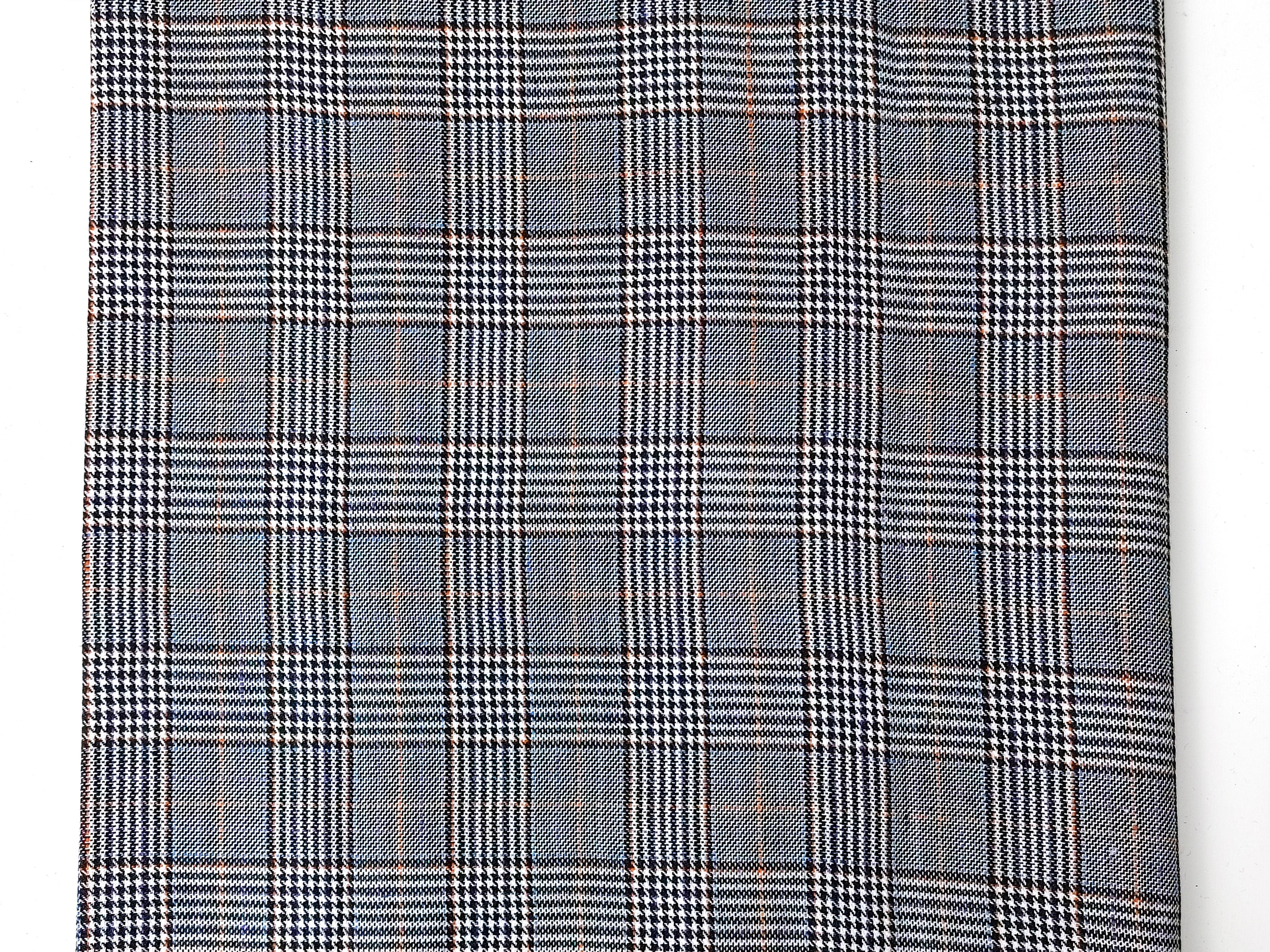 Linen Rayon 4 color Glen Plaid Fabric (6612)