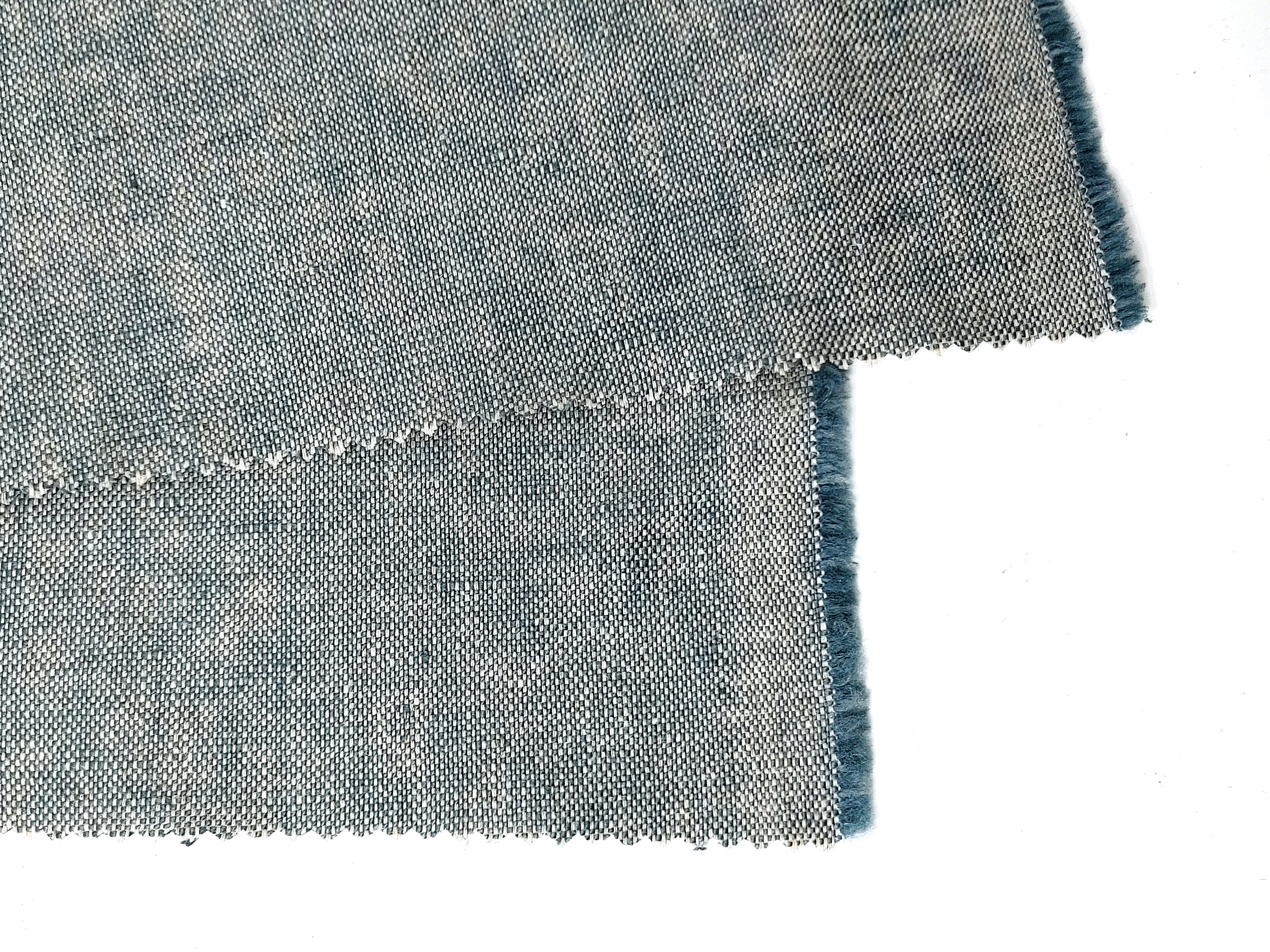 Linen-Cotton Blend Chambray Fabric – Mat Weave with Contrast Weft 8056 8057 8058 8059