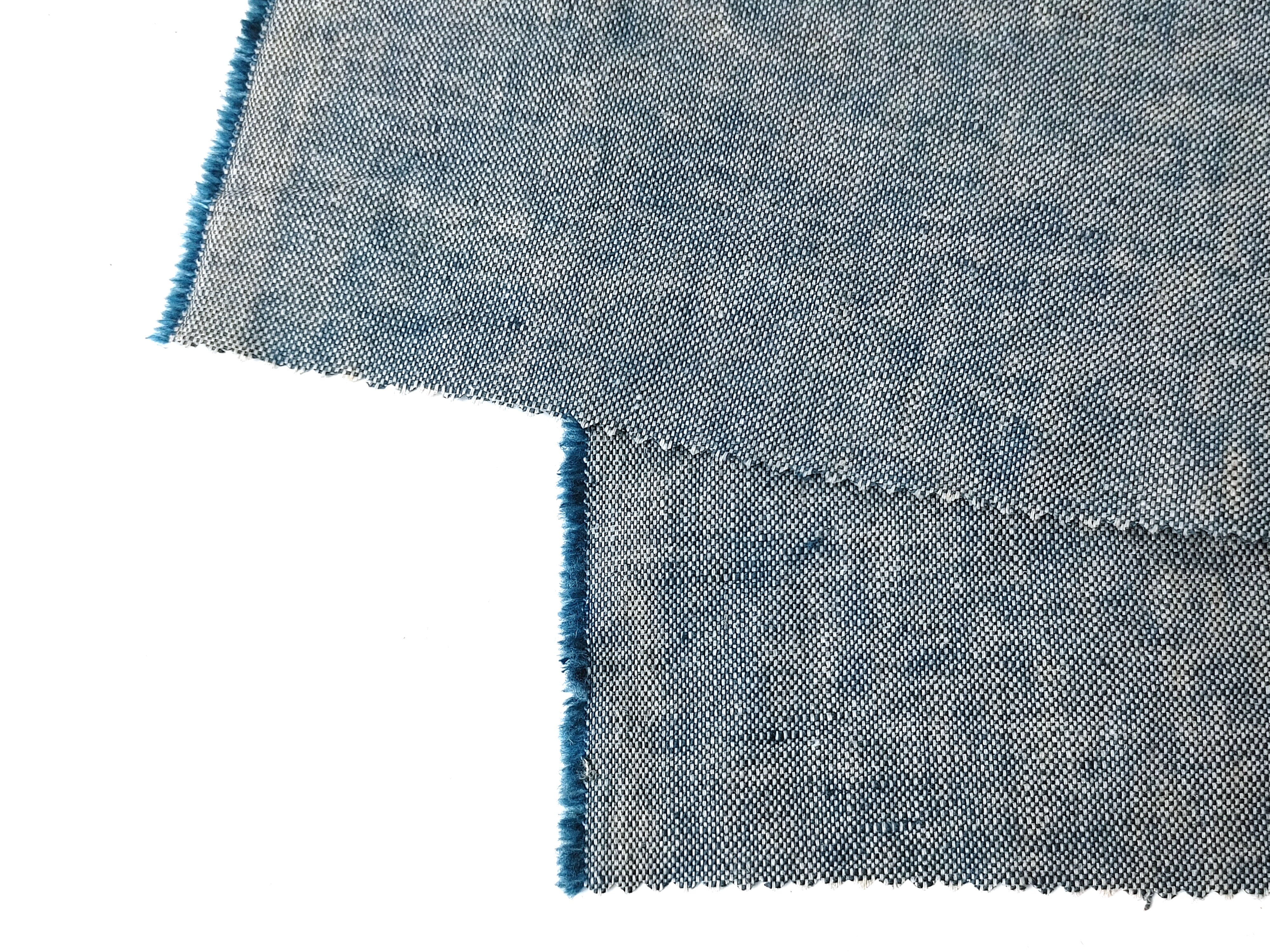 Linen-Cotton Blend Chambray Fabric – Mat Weave with Contrast Weft 8056 8057 8058 8059