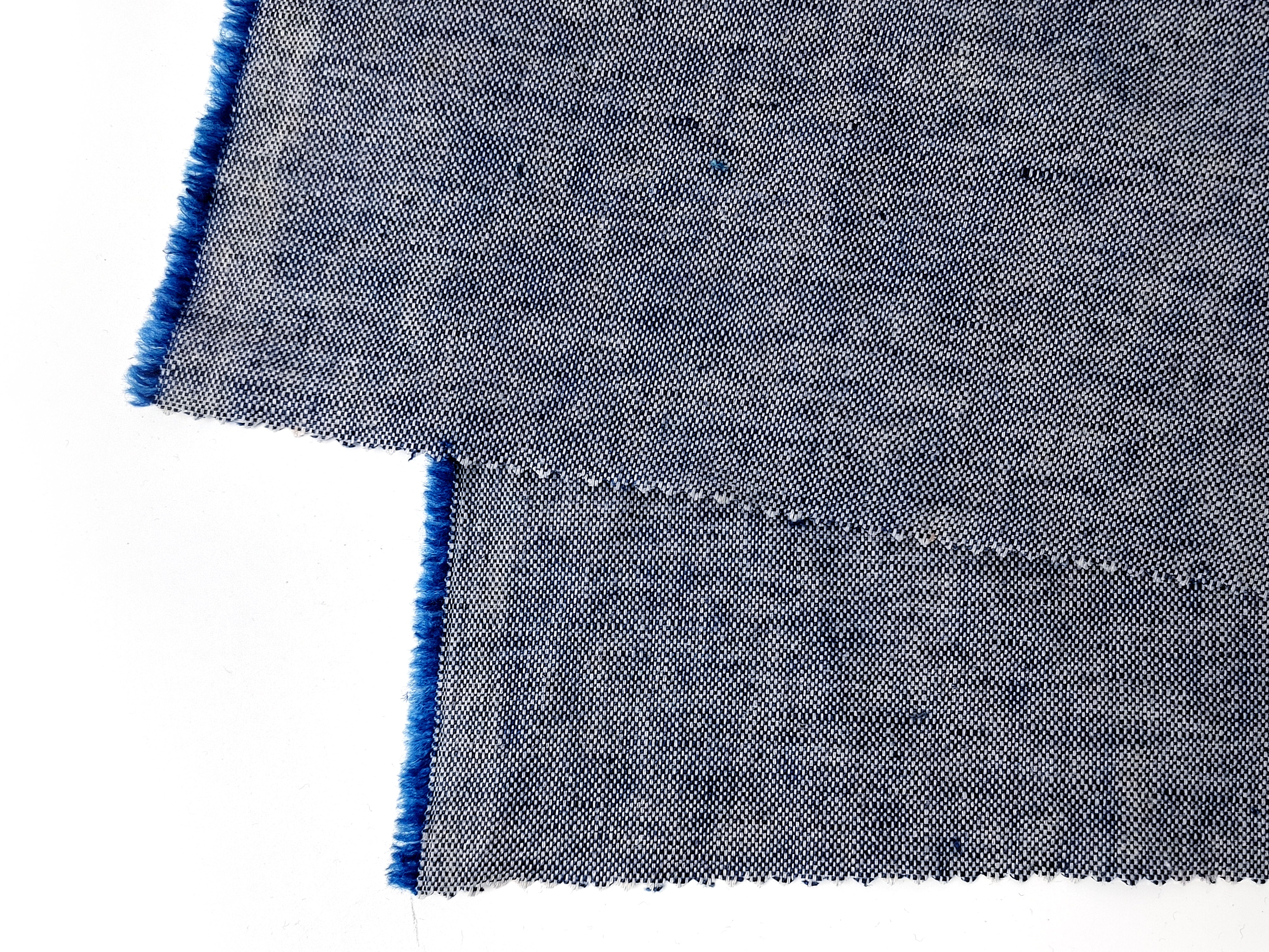 Linen-Cotton Blend Chambray Fabric – Mat Weave with Contrast Weft 8056 8057 8058 8059