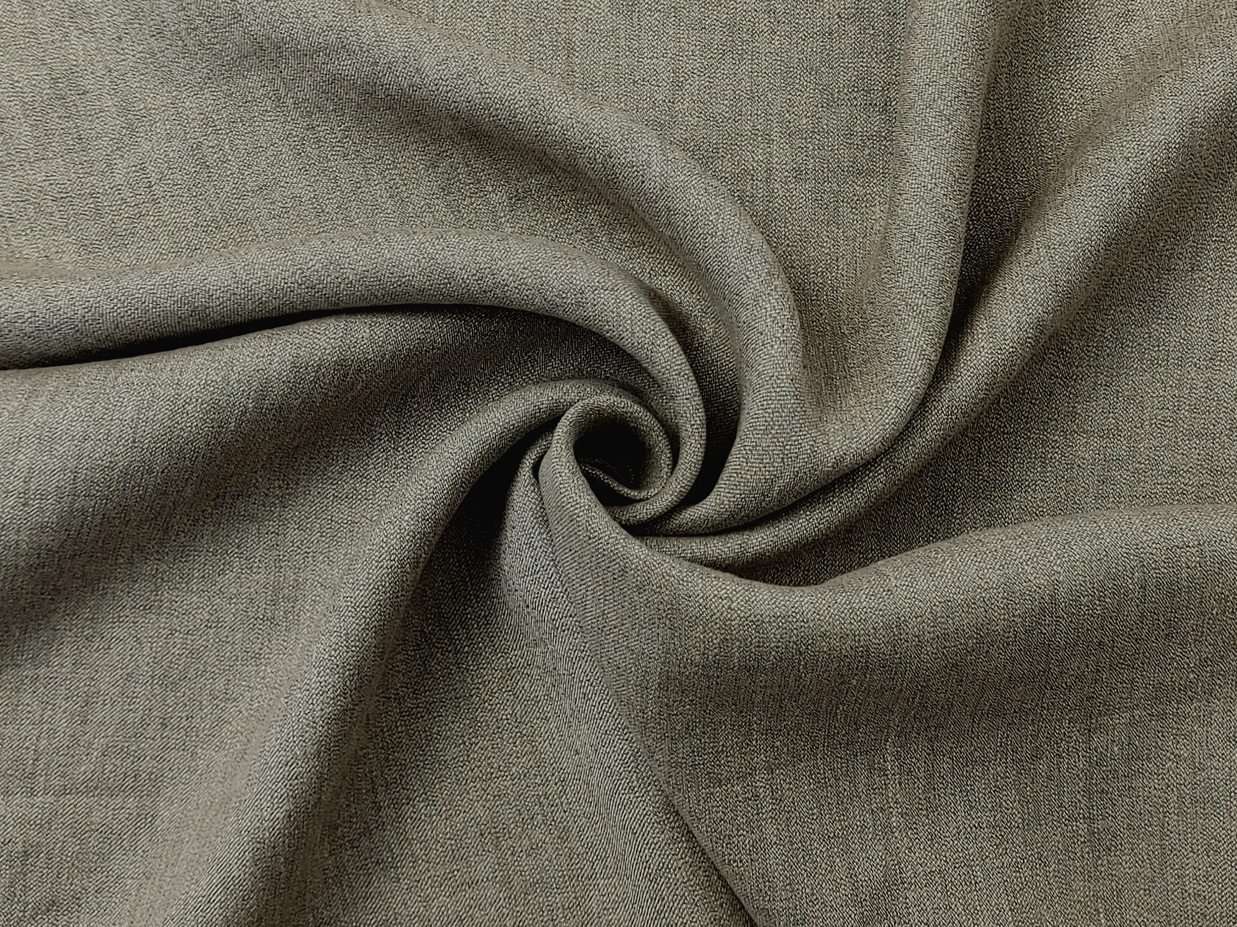 Twill Weave Khaki Chambray: Linen-Nylon Blend with Two-Tone Yarn & Pre-Washed Softness 8088