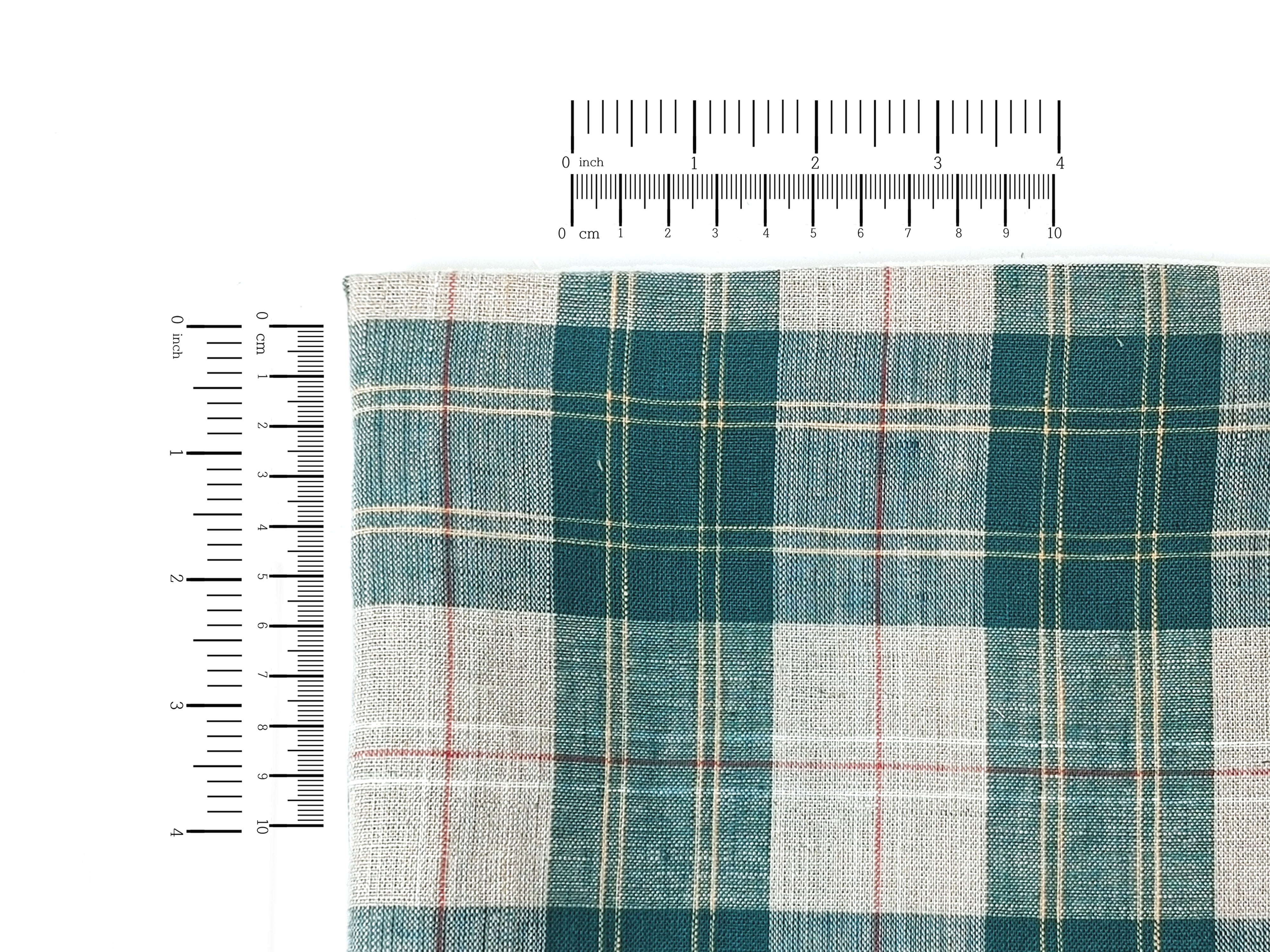 Elegant Plaid 100% Linen Fabric – Lightweight with Soft Handfeel 8034 8035