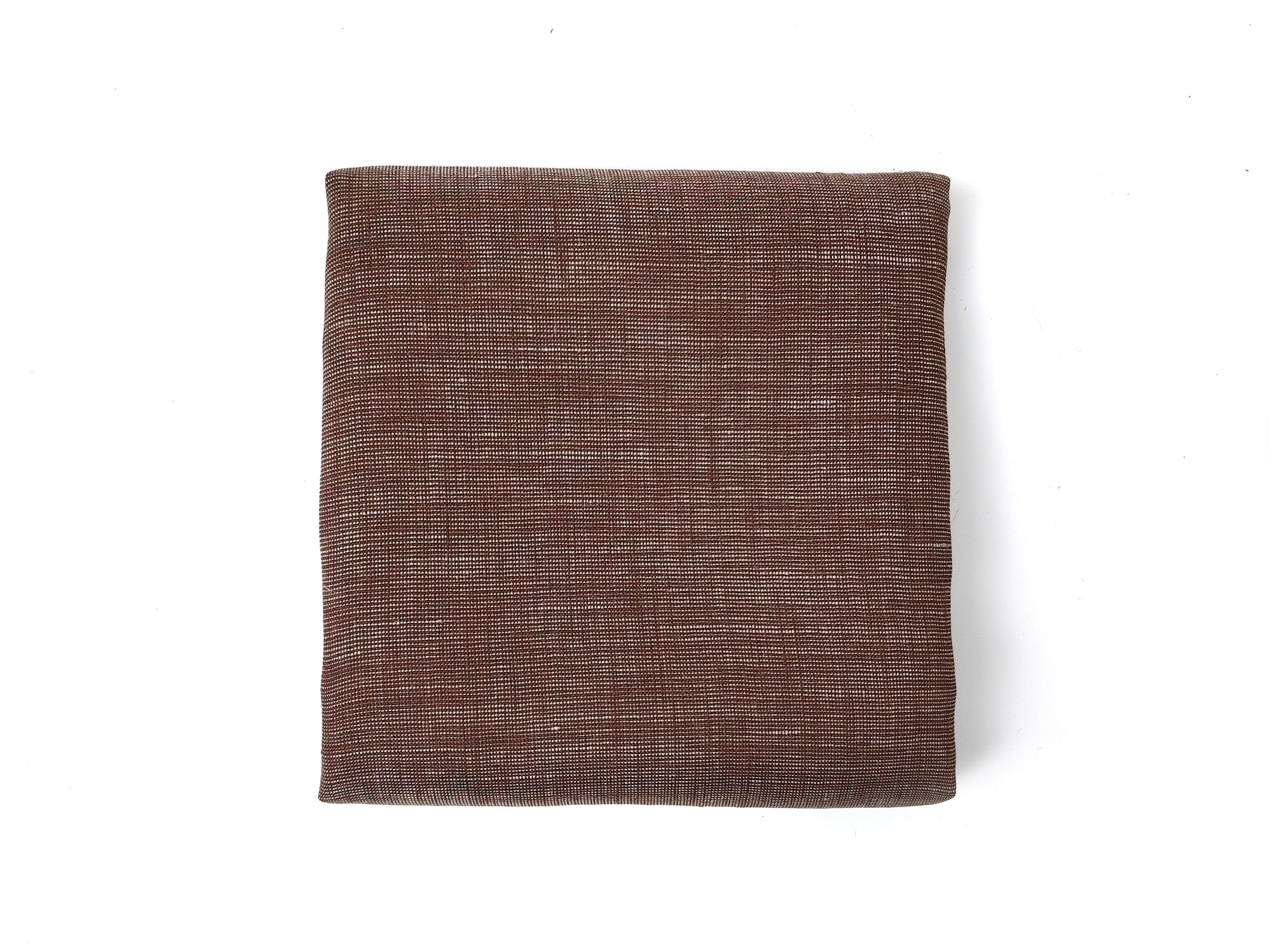 Brown Dot Chambray: 100% Linen Fabric with Soft, Pre-Washed Finish 3119