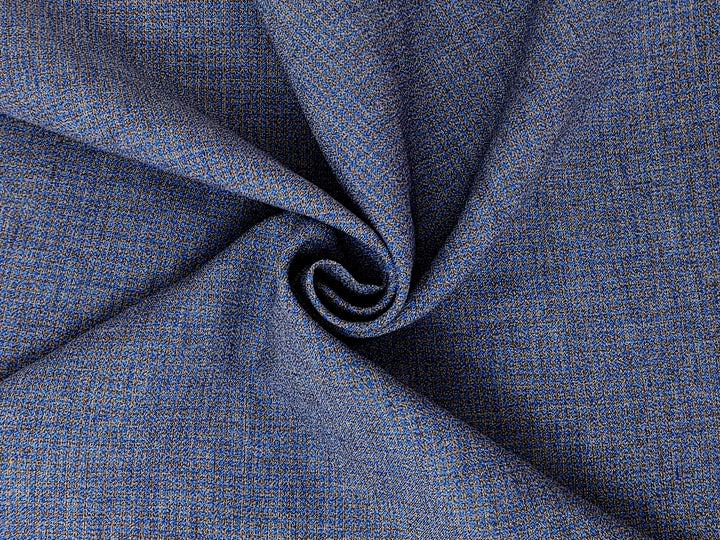 Linen Polyester Blend Gingham Check Fabric – Special Melange Effect, Pre-Washed 8107