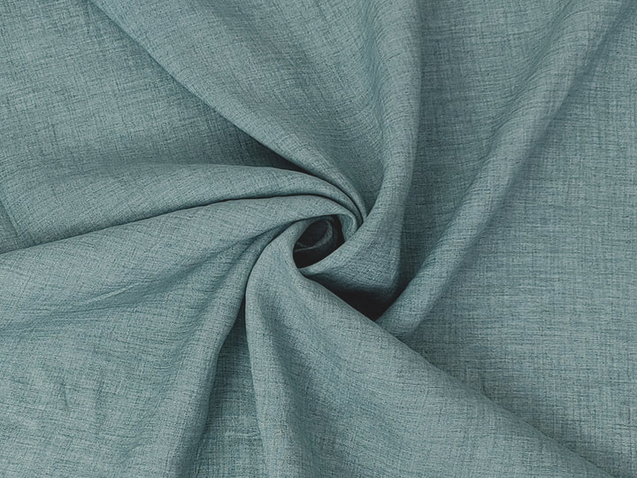 100% Linen Vintage Dyed Green Fabric – Lightweight, Soft Pre-Washed 3955