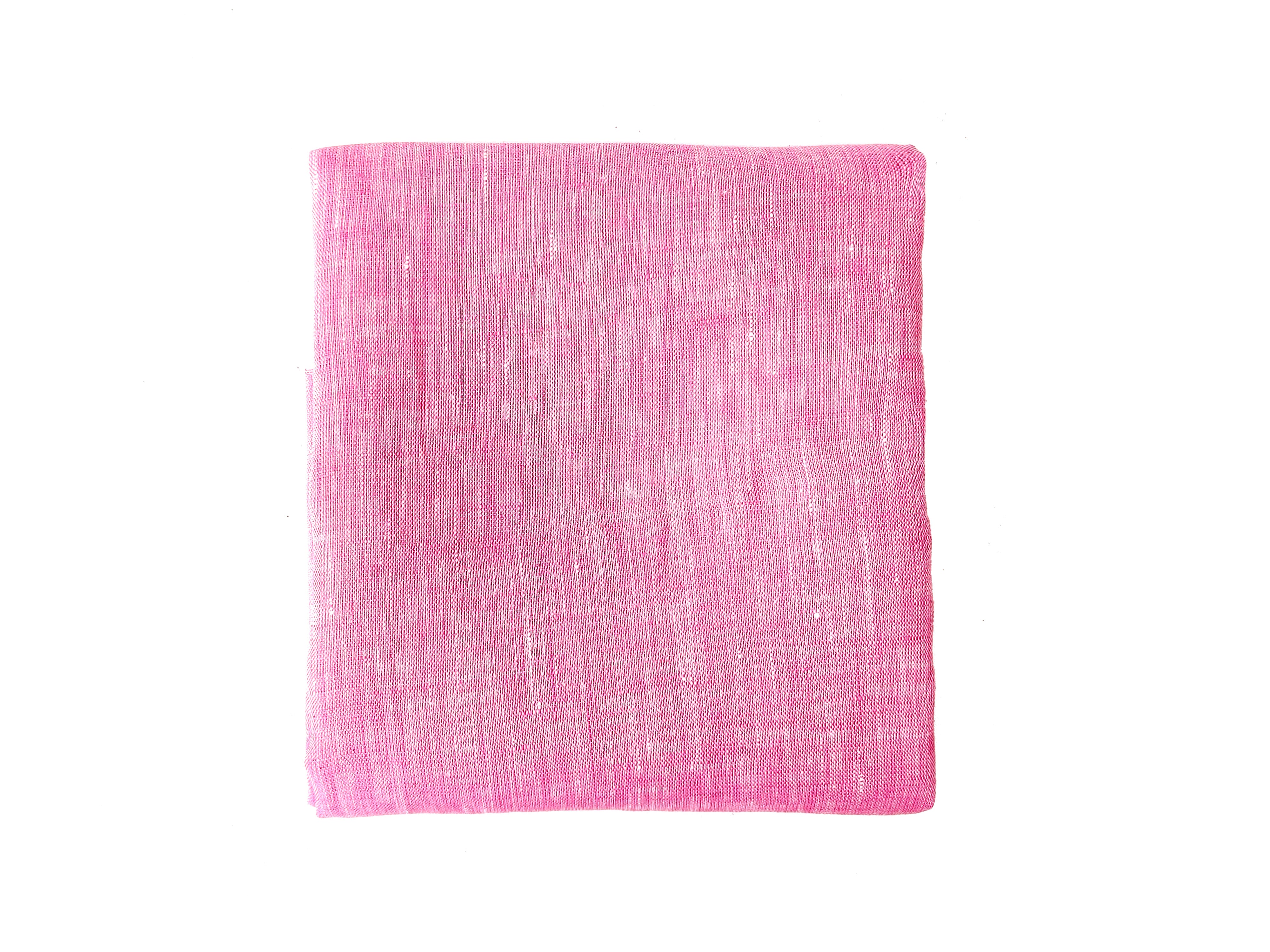 100% Linen Pink Chambray Fabric – Lightweight, Soft Pre-Washed 4098