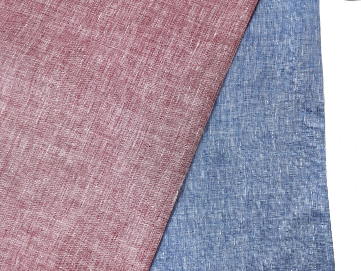 100% Linen Chambray Fabric – Soft Pre-Washed Lightweight 4918 4135