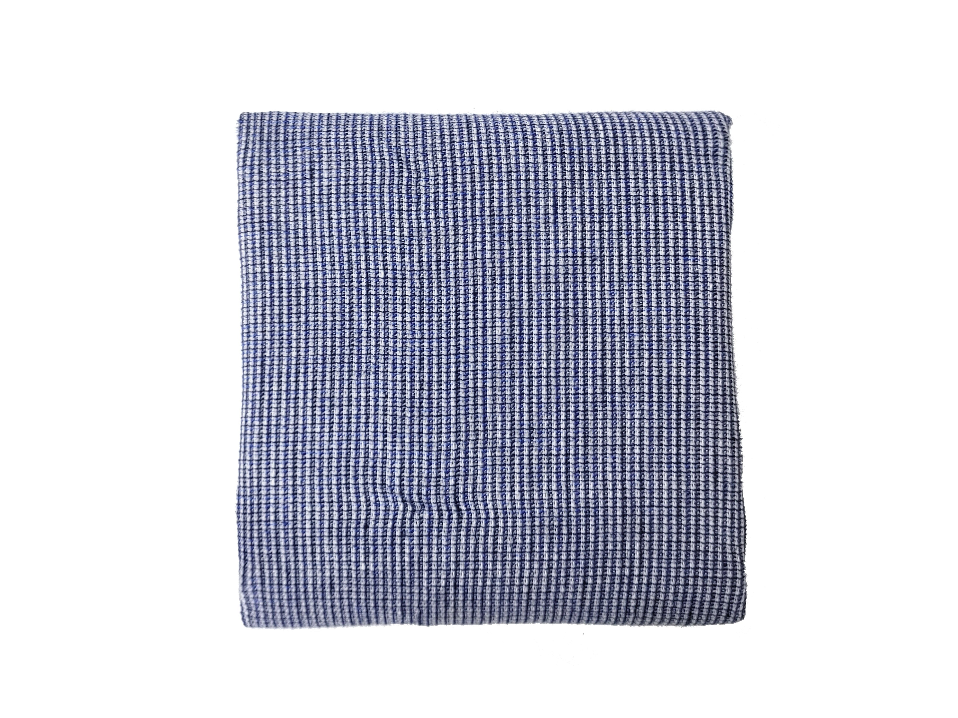 Blue Linen Blended Fabric with Stretch - Unique Dobby Weave, Soft and Durable 8011